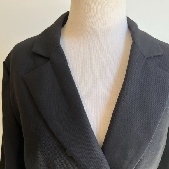 Dotti Black Tailored Button Up Long Sleeve Classic Career Jacket Size 10 - Picture 2 of 12